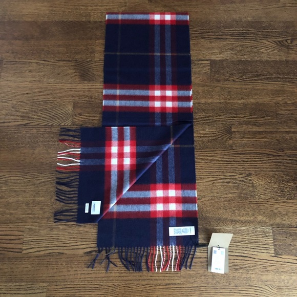 Burberry-Authentic Giant Check Cashmere Scarf NEW - Picture 1 of 12